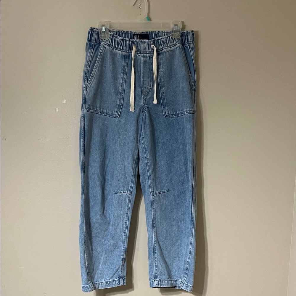 GAP Relaxed Fit Blue Jeans with Drawstring